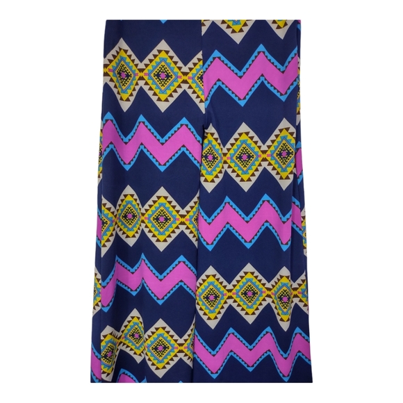 Lady's World Size Large Geometric Pattern Aztec Wide Leg Stretch Pants - Picture 11 of 11